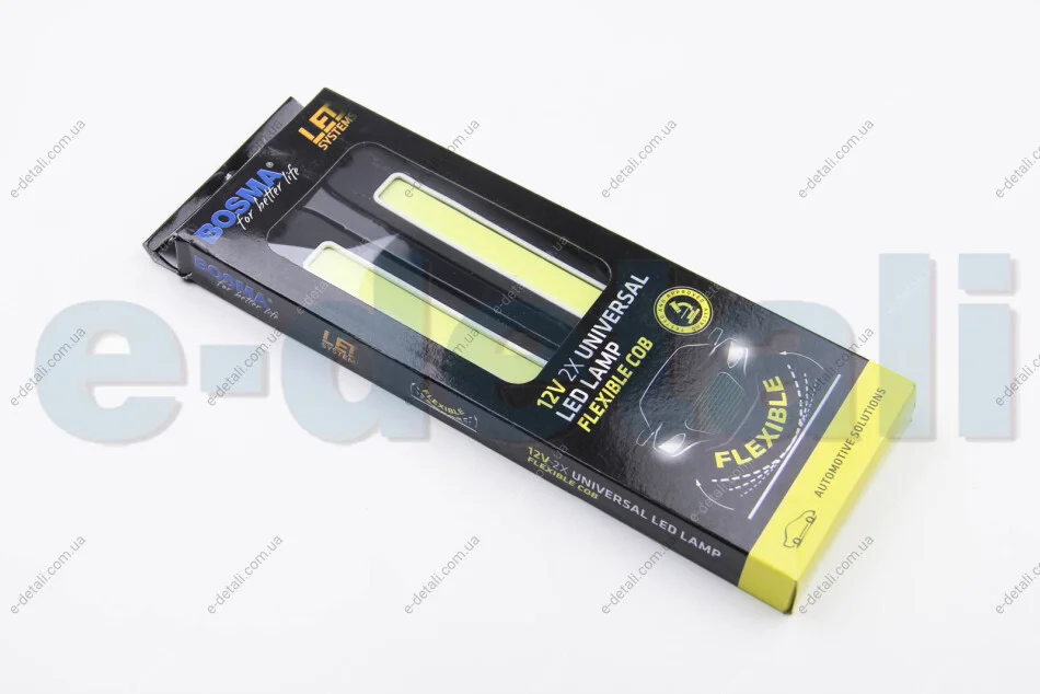ДХО 12V 1xCOB LED ULL Гнучкий 260/33MM WIDE WHITE к-т (2 шт) BOSMA 5134 (фото 1)