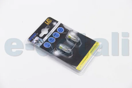 Автолампа T10 LED 12V 2xCOB LED WHITE (2 шт) BOSMA 5394