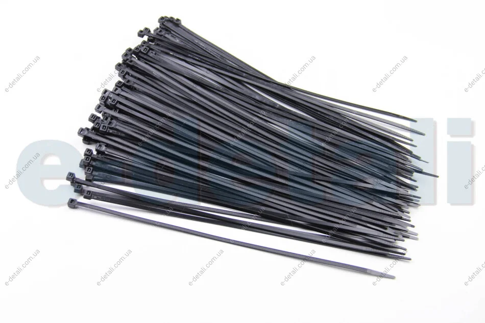 Хомут пластиковий BLACK 3,6 X 250 (100 шт) BOSMA 5459 (фото 1)