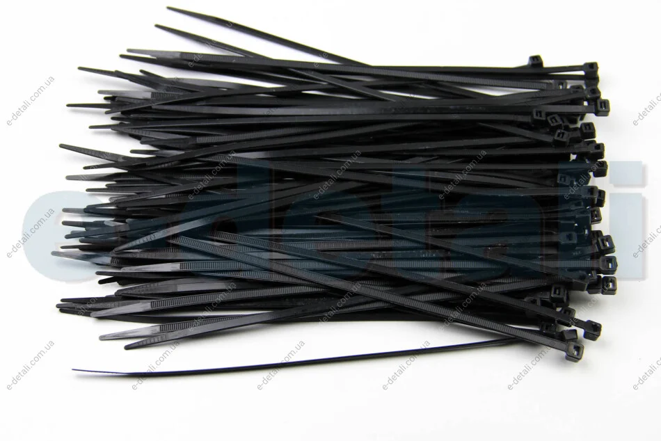 Хомут пластиковий BLACK 4,8 X 250 (100 шт) BOSMA 5534 (фото 1)