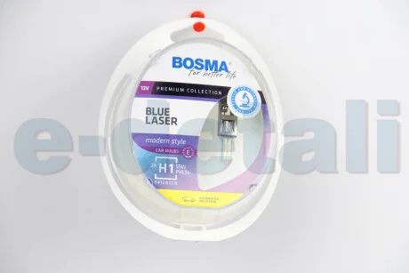 Автолампа H1 BLUE LASER 12V 55W P14,5S Упаковка 2шт BOSMA 5633