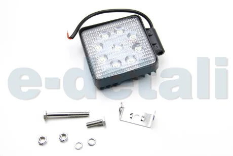 Фара додатк.WORK LED LAMP 12/24V 9XLED EPISTAR 3W 1600 LM 60° квадратна (1 шт) BOSMA 6100