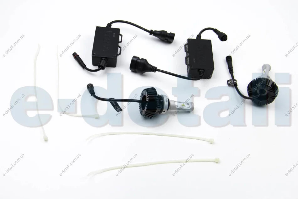 Автолампа HB4 LED 12/24V 9006 4000 Lm WHITE 6000K CANBUS (2 шт) BOSMA 6445 (фото 1)