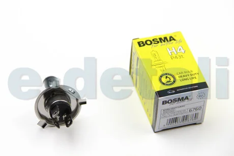 Автолампа H4 24V 75/70W P43T LONGLIFE HEAVY DUTY BOSMA 6760