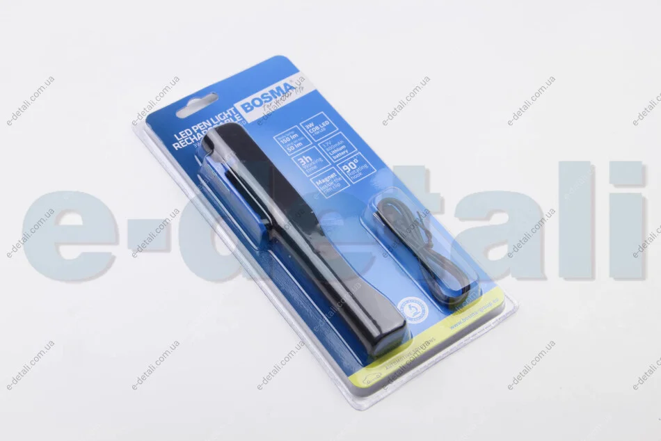 Фонарик LED 150 Lm PEN RECHARGEABLE (blister 1 pc) BOSMA 6773 (фото 1)