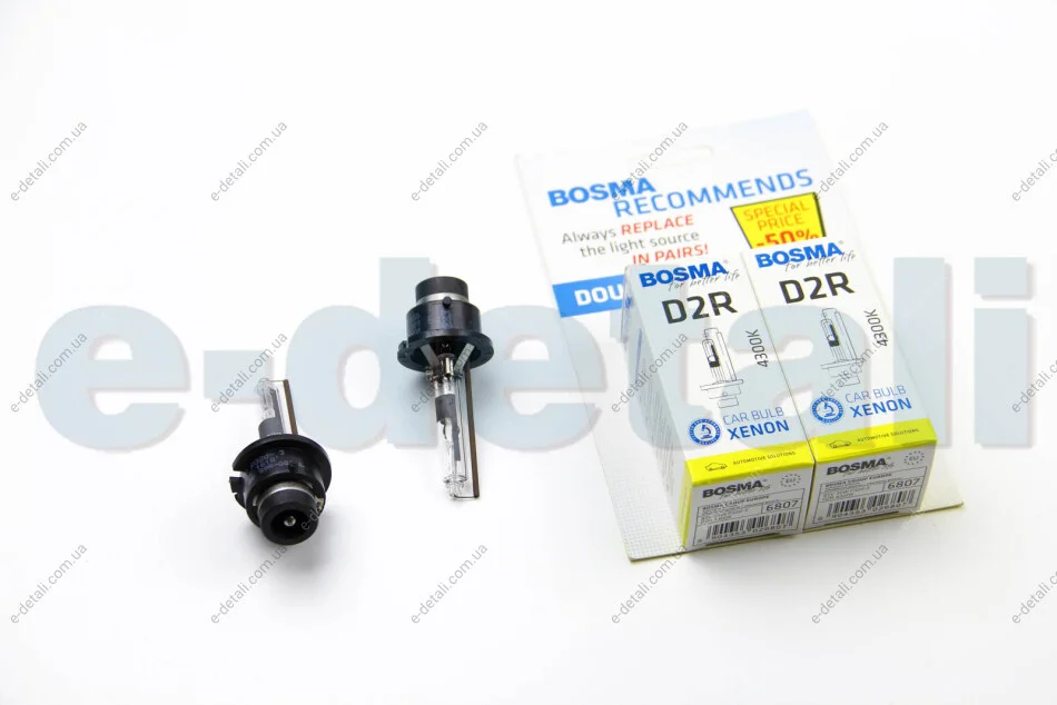 Лампа ксенонова D2R XENON 85V 35W P32D-3 4300K (2 шт) BOSMA 6807D (фото 1)