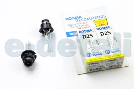 Лампа ксенонова D2S XENON 85V 35W P32D-2 6000K (2 шт) BOSMA 8498D