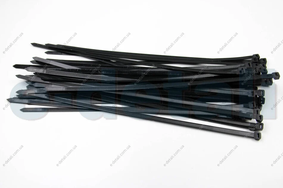 Хомут пластиковий BLACK 9 X 450 (100 шт) BOSMA 8504 (фото 1)