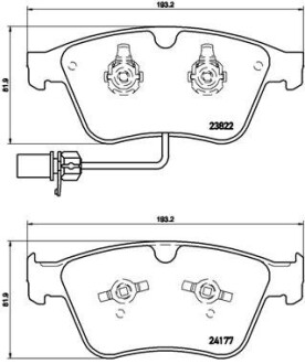 Гальмівні колодки дискові BREMBO P05 003