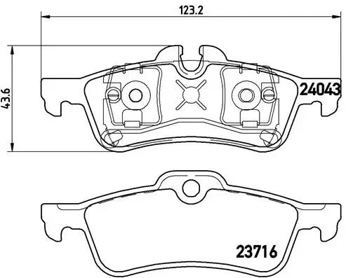 Гальмівні колодки, дискові BREMBO P06 032 (фото 1)