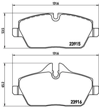 Тормозные колодки дисковые BREMBO P06034 (фото 1)