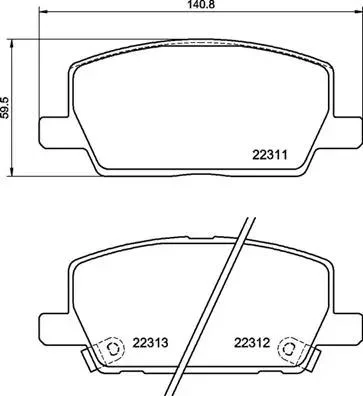 Тормозные колодки дисковые BREMBO P07 012 (фото 1)