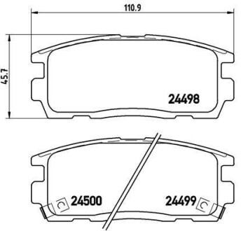 Гальмівні колодки дискові BREMBO P10004