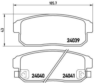 Гальмівні колодки, дискові BREMBO P10005