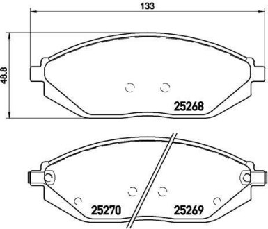 Гальмівні колодки, дискові BREMBO P10 054