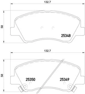 Тормозные колодки дисковые BREMBO P18025