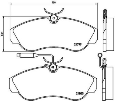 Гальмівні колодки, дискові BREMBO P23069