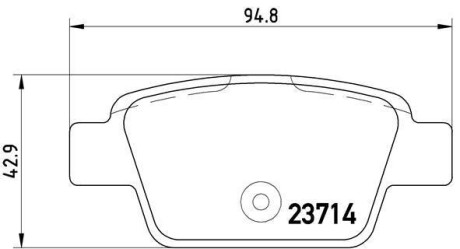 Гальмівні колодки, дискові BREMBO P23 080