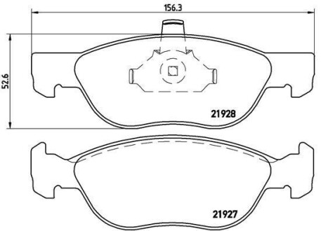 Гальмівні колодки, дискові BREMBO P23081