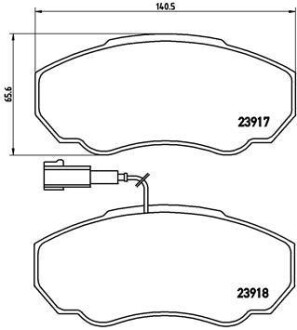 Гальмівні колодки, дискові BREMBO P23 091