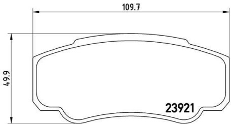 Гальмівні колодки, дискові BREMBO P23093