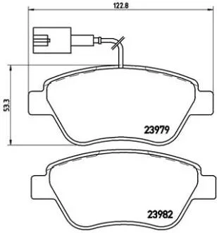 Гальмівні колодки, дискові BREMBO P23 108