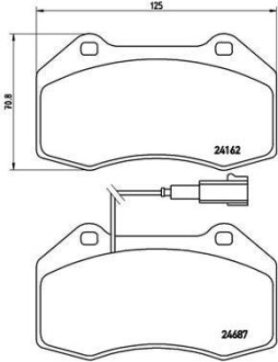 Тормозные колодки, дисковые BREMBO P23117