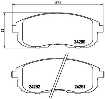 Гальмівні колодки, дискові BREMBO P23126