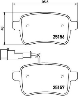 Гальмівні колодки, дискові BREMBO P23133