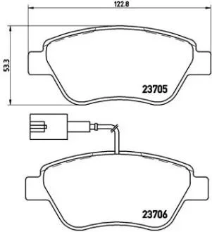 Гальмівні колодки, дискові BREMBO P23 141