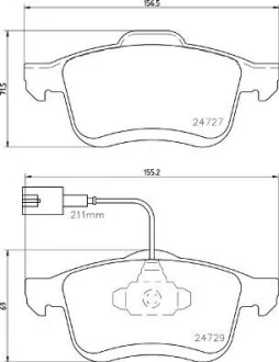 Гальмівні колодки, дискові BREMBO P23 163