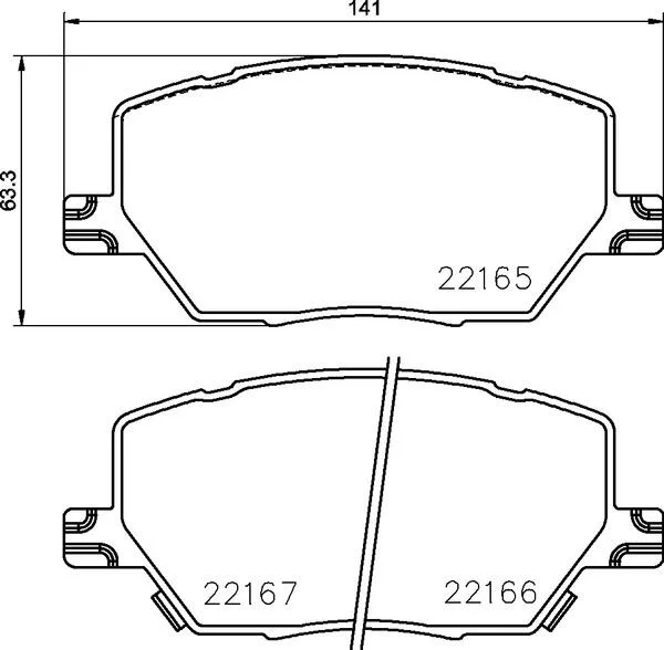 Гальмівні колодки, дискові BREMBO P23 164 (фото 1)