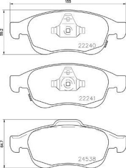 Гальмівні колодки дискові BREMBO P23 165