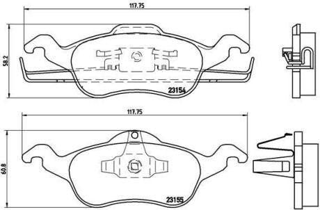 Гальмівні колодки, дискові BREMBO P24 046