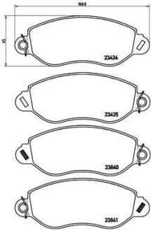 Гальмівні колодки, дискові BREMBO P24 053