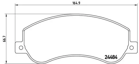 Гальмівні колодки, дискові BREMBO P24 064 (фото 1)