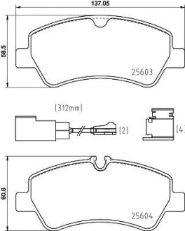 Гальмівні колодки, дискові BREMBO P24 187