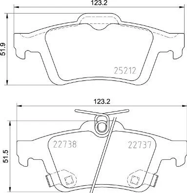 Тормозные колодки дисковые BREMBO P24 216 (фото 1)