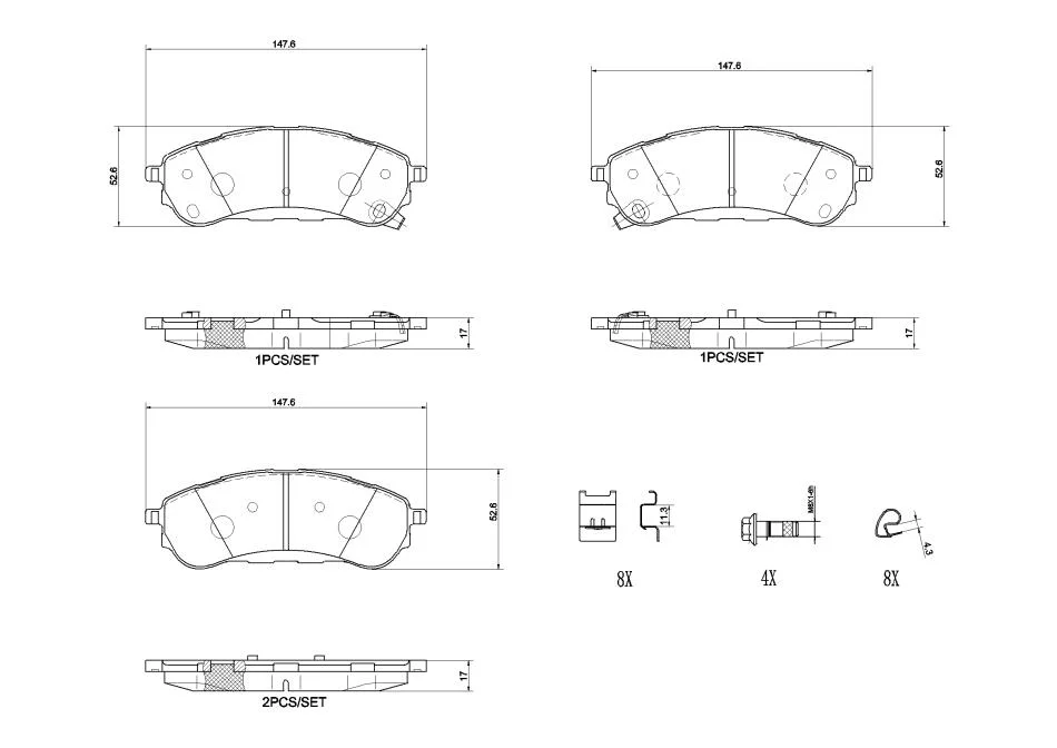 Тормозные колодки дисковые BREMBO P24 235 (фото 1)