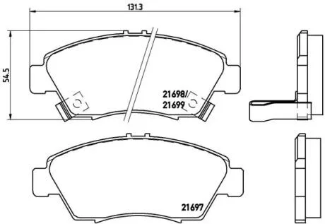 Гальмівні колодки, дискові BREMBO P28 024