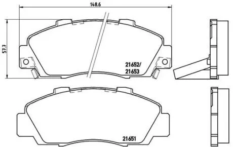 Тормозные колодки дисковые BREMBO P28026