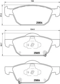 Гальмівні колодки, дискові BREMBO P28 076
