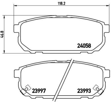 Гальмівні колодки, дискові BREMBO P30023