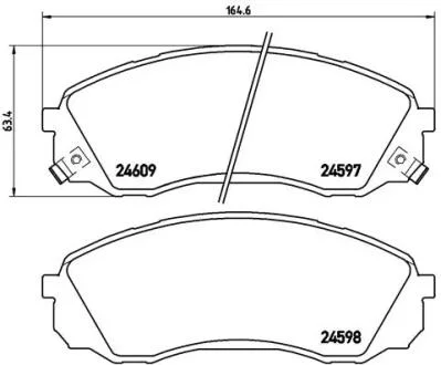 Тормозные колодки дисковые BREMBO P30 041