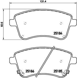 Гальмівні колодки, дискові BREMBO P30064