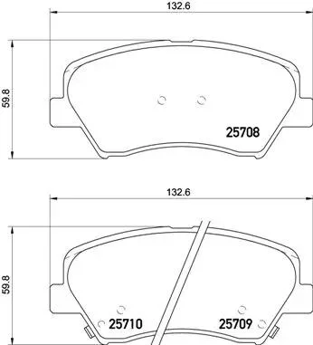 Гальмівні колодки, дискові BREMBO P30073 (фото 1)