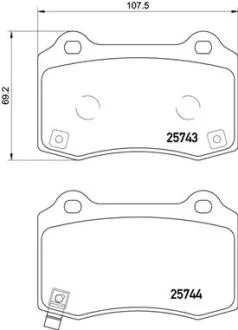 Тормозные колодки дисковые BREMBO P30074