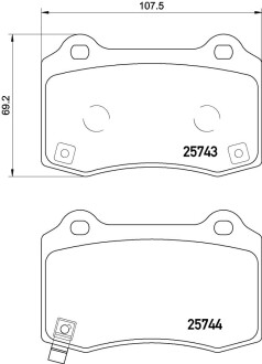 Гальмівні колодки, дискові BREMBO P 30 074E