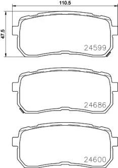 Тормозные колодки дисковые BREMBO P30 080