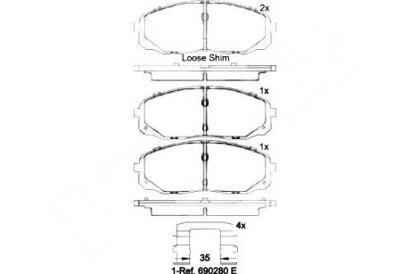 Гальмівні колодки дискові BREMBO P30 095